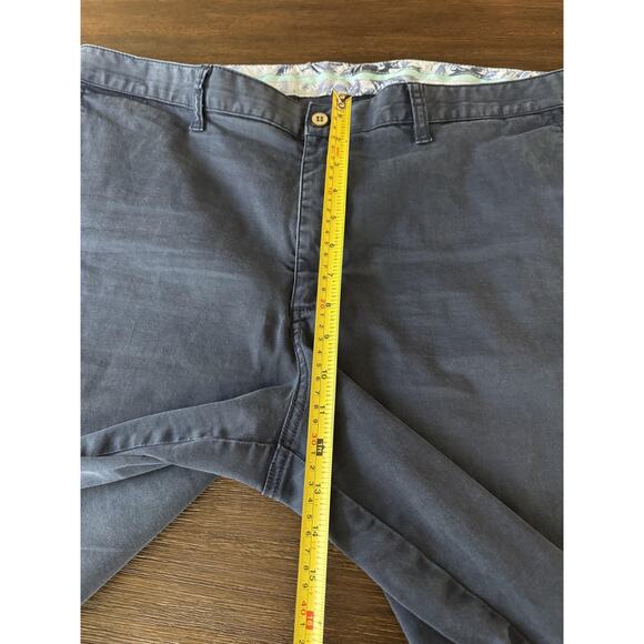 Tommy Bahama Shorts Mens 40 Navy Stretch Chino 9 In Inseam Cotton Tencel Blend - Picture 8 of 11